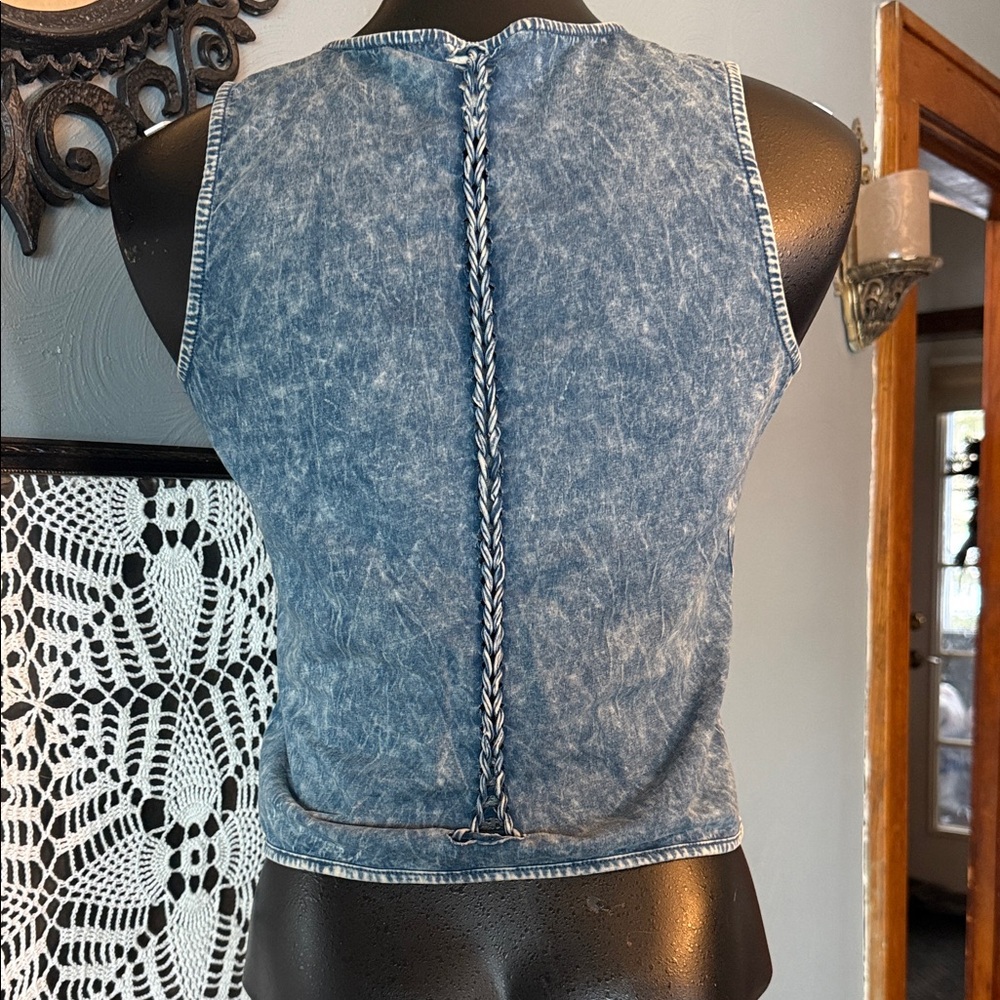 Buckle Blue Denim Tank Top - Picture 3 of 5